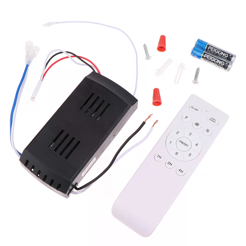Ceiling Fan Light Kit Replacement - ชุดเปลี่ยนตัวควบคุมไฟเพดาน, ชุดรีโมทพัดลม 6 สปีดอเนกประสงค์สำหรับบ้าน