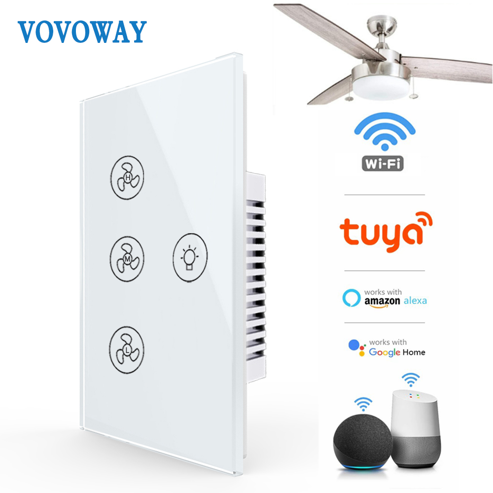 Smart Ceiling Fan Alexa Wifi - สมาร์ท Wifi พัดลมสวิทช์ไฟ,US/AU เพดานพัดลมสวิทช์โคมไฟ Tuya Remote