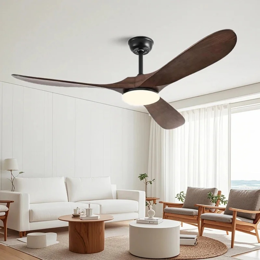 Ceiling Fan 60 Inch Industrial - พัดลมเพดานไม้สไตล์วินเทจขนาด 60 นิ้ว พร้อมรีโมทคอนโทรล - พัดลมตกแต่งสไตล์อินดัสเทรียล