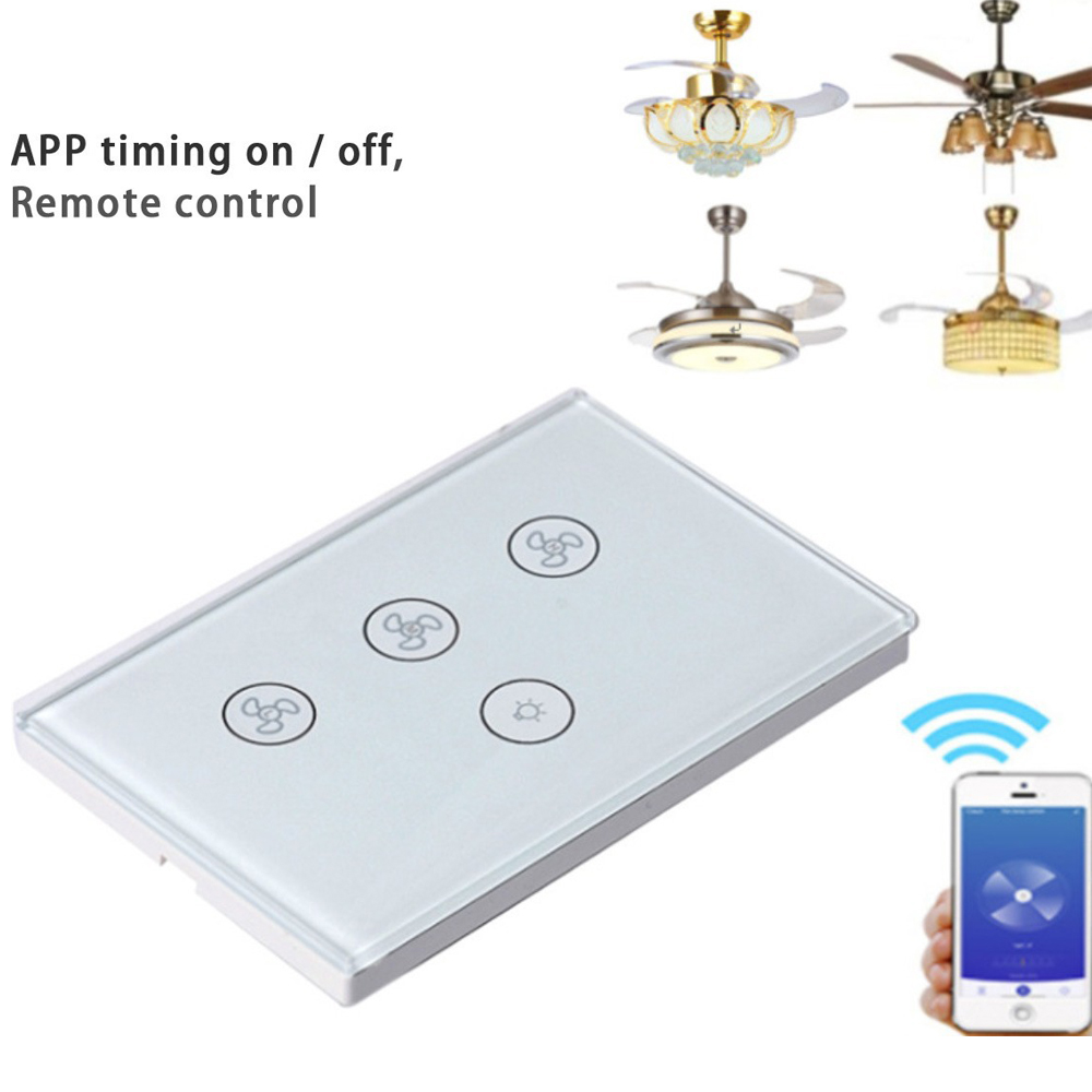 Smart Ceiling Fan Alexa Wifi - สวิตช์พัดลมอัจฉริยะ Tuya Wifi สวิตช์ไฟพัดลมเพดาน ปรับความเร็วได้ ควบคุมผ่านแอพและเสียง