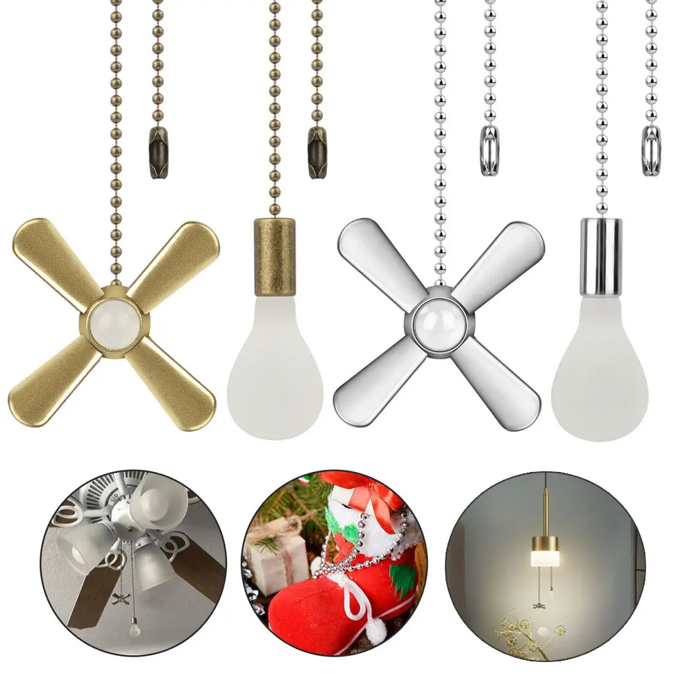 Ceiling Fan Pull Chain Switch - พัดลมเพดาน1ชิ้น, พัดลมโซ่ร้อยลูกปัดสำหรับดึงชุดพัดลมโซ่พร้อมขั้วต่ออุปกรณ์ติดตั้งไฟติดเพดานสูงของตกแต่งบ้าน