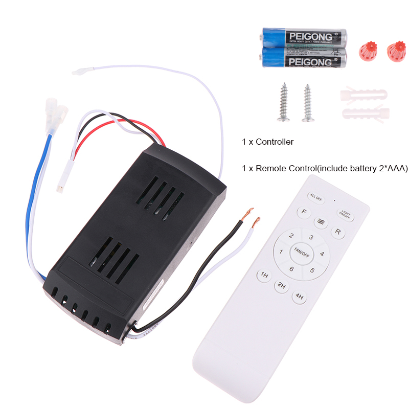 Ceiling Fan Light Kit Replacement - ชุดเปลี่ยนชุดรีโมทคอนโทรลพัดลมเพดานแบบสากล6สปีดรีโมทคอนโทรลสำหรับโคมไฟพัดลมติดเพดานในบ้าน1ชุด