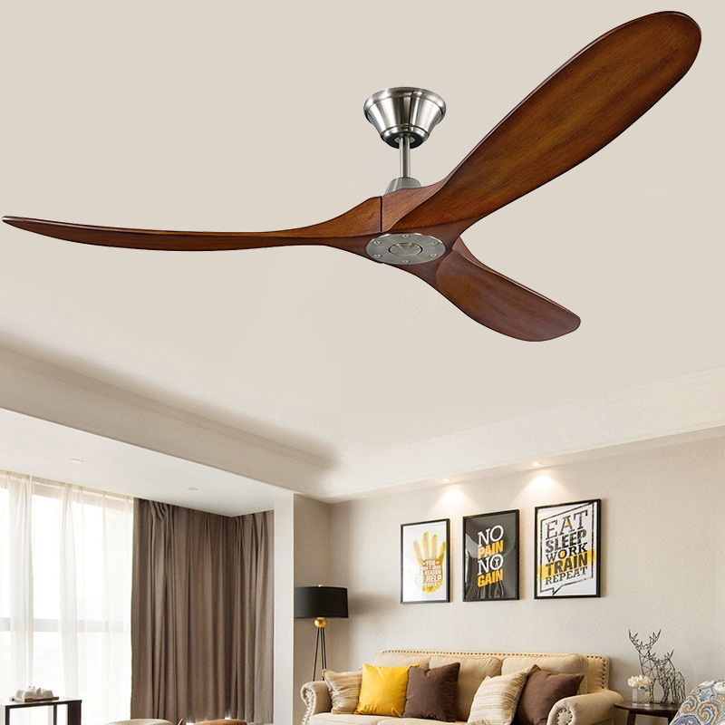 Ceiling Fan 60 Inch Industrial - เพดานพัดลม60นิ้ว DC อุตสาหกรรม Vintage ไม้ Ventilator