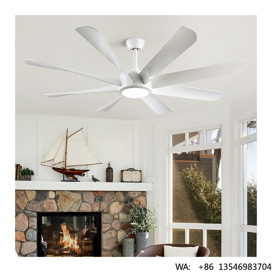 Ceiling Fan 60 Inch Industrial - พัดลมเพดานอุตสาหกรรมขนาดใหญ่ 8 ใบพัด พร้อมไฟ ปรับแต่งได้ รุ่น