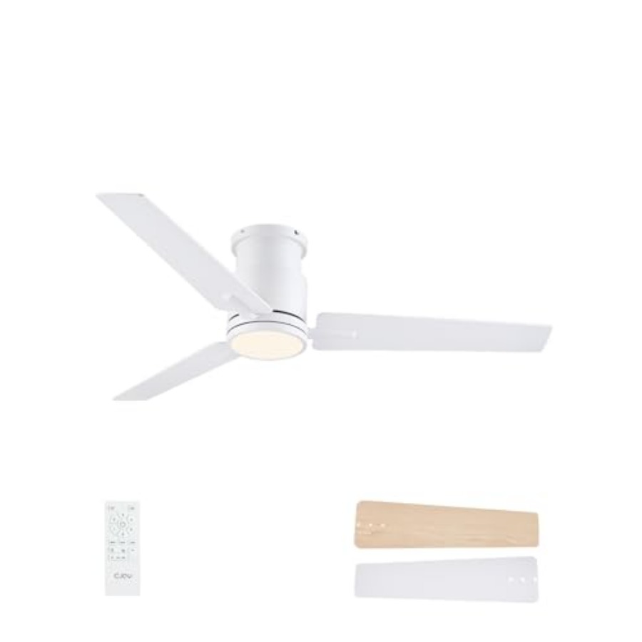 พัดลมเพดานพร้อมไฟ, พัดลมเพดานแ - Ceiling Fan Low Profile Flush Mount บทวิจารณ์และราคา