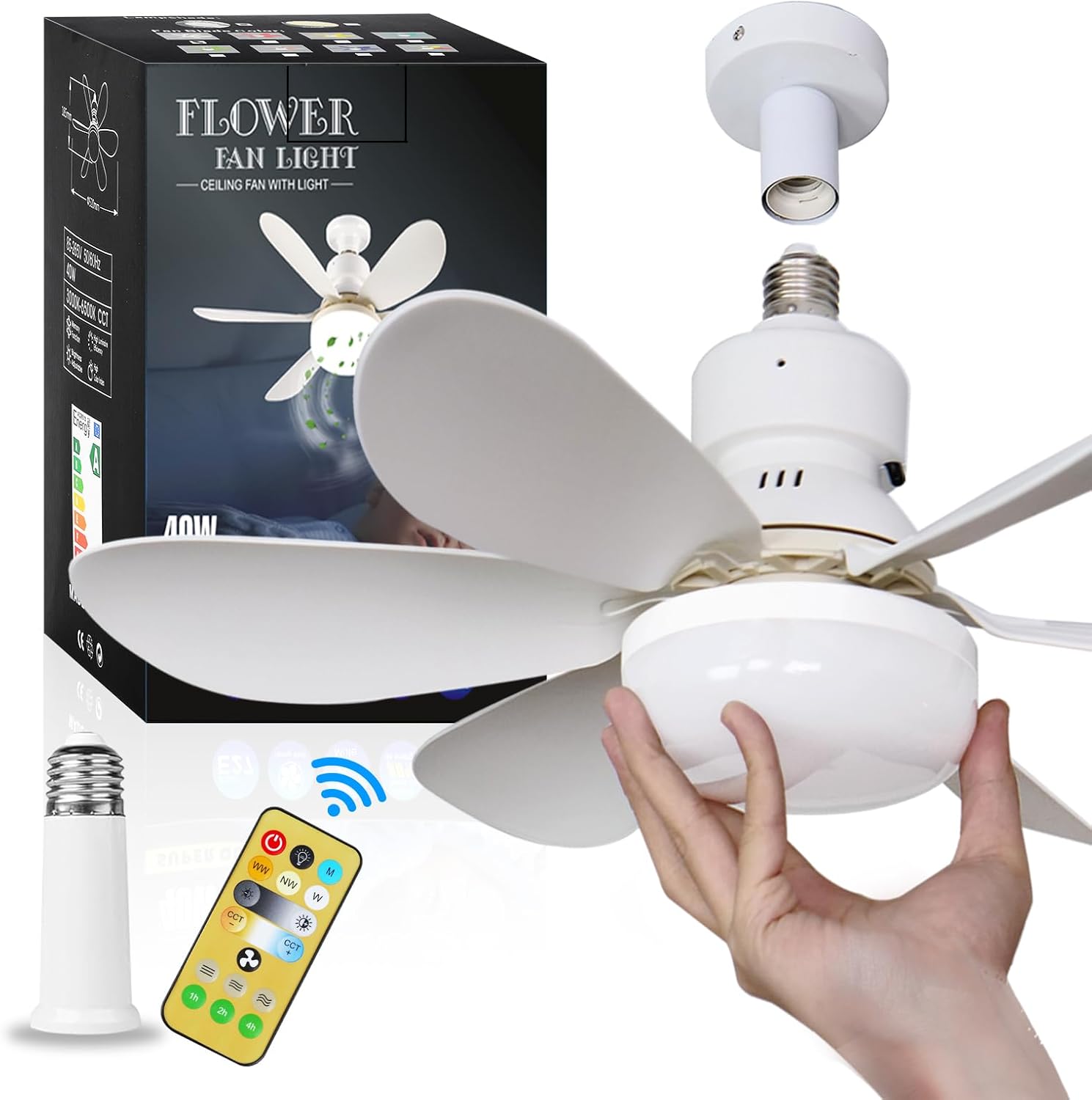 พัดลมเพดานขนาดเล็กพร้อมไฟ: รีโ - Ceiling Fan With Remote Control Reversible บทวิจารณ์และราคา