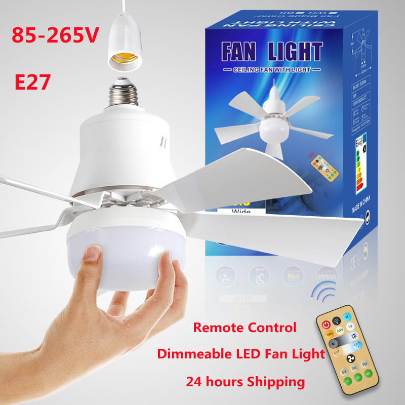 ครัวเรือนพัดลม LED Light 3 โหม - Ceiling Fan Led 3 Blade Modern บทวิจารณ์และราคา