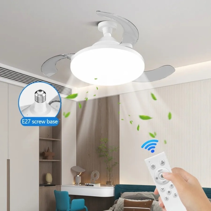 พัดลมเพดานแบบใหม่ พร้อมไฟ LED  - Ceiling Fan Led 3 Blade Modern บทวิจารณ์และราคา