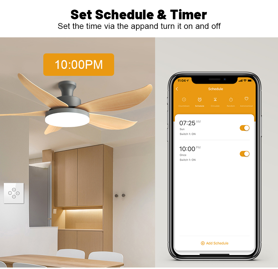 สมาร์ท Wifi พัดลมสวิทช์ไฟ,US/A - Smart Ceiling Fan Alexa Wifi บทวิจารณ์และราคา