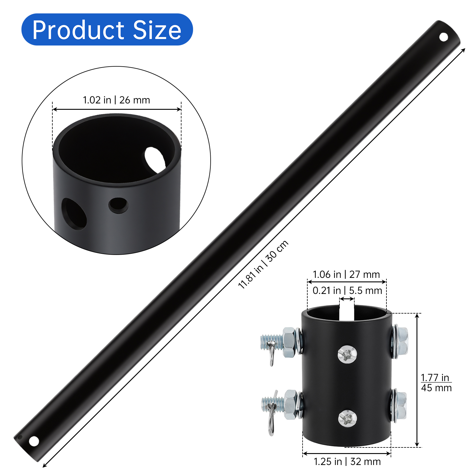 ก้านต่อพัดลมเพดาน 12 นิ้ว / 24 - Ceiling Fan Downrod 24 Inch บทวิจารณ์และราคา