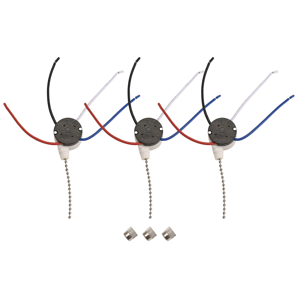 Ze-208s 3 ชิ้น Ze-208S E89885  - Ceiling Fan Pull Chain Switch บทวิจารณ์และราคา