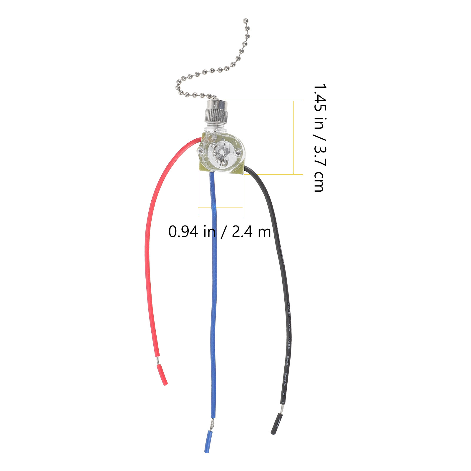 2 ชิ้น สวิตช์โซ่ดึงพัดลมเพดาน  - Ceiling Fan Pull Chain Switch บทวิจารณ์และราคา