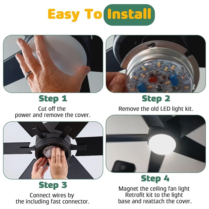ชุดเปลี่ยนหลอดไฟพัดลมเพดาน A50 - Ceiling Fan Light Kit Replacement บทวิจารณ์และราคา