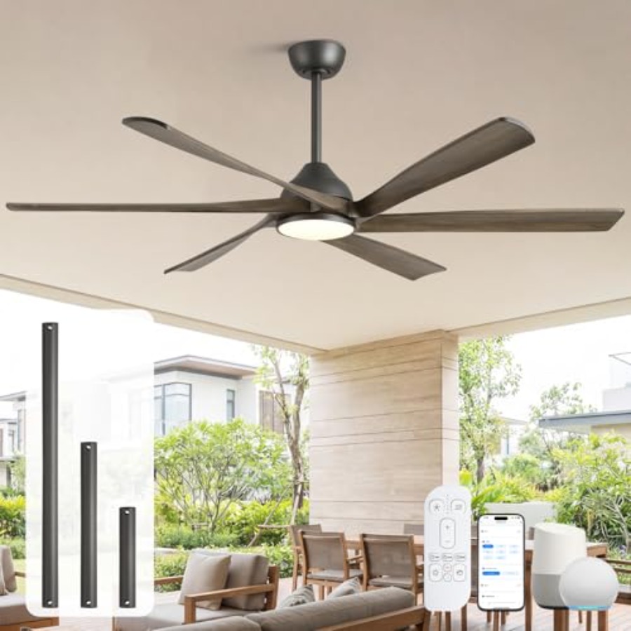 พัดลมเพดานกลางแจ้งพร้อมไฟ: ขนา - Ceiling Fan Outdoor Damp Rated บทวิจารณ์และราคา