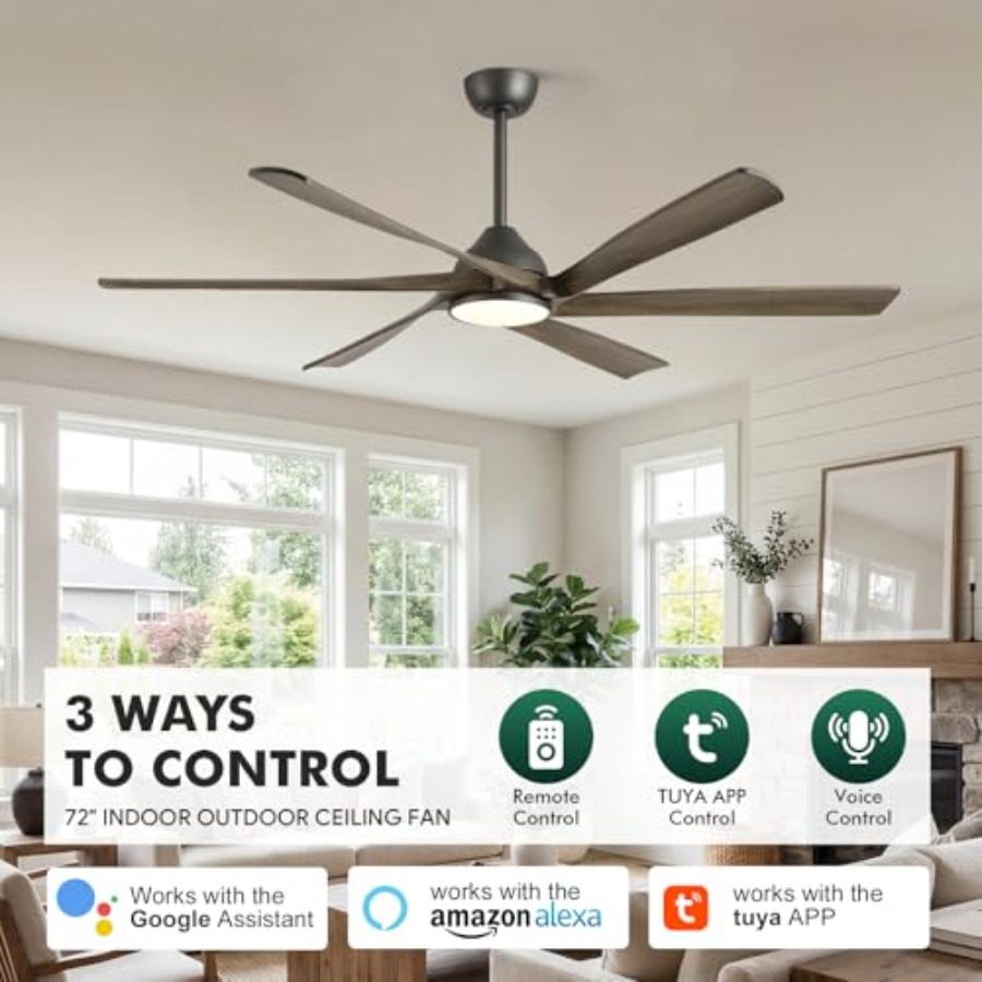 พัดลมเพดานกลางแจ้งพร้อมไฟ: ขนา - Ceiling Fan Outdoor Damp Rated บทวิจารณ์และราคา
