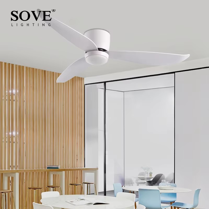 พัดลมเพดานสีขาวทันสมัย SOVE พร - Ceiling Fan With Remote Control Reversible บทวิจารณ์และราคา