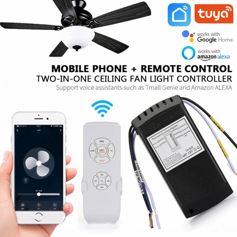 ชุดควบคุมพัดลมเพดานอัจฉริยะ Tu - Smart Ceiling Fan Alexa Wifi บทวิจารณ์และราคา
