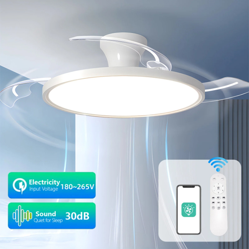โคมไฟพัดลมเพดานทันสมัย เงียบไร - Ceiling Fan Led 3 Blade Modern บทวิจารณ์และราคา