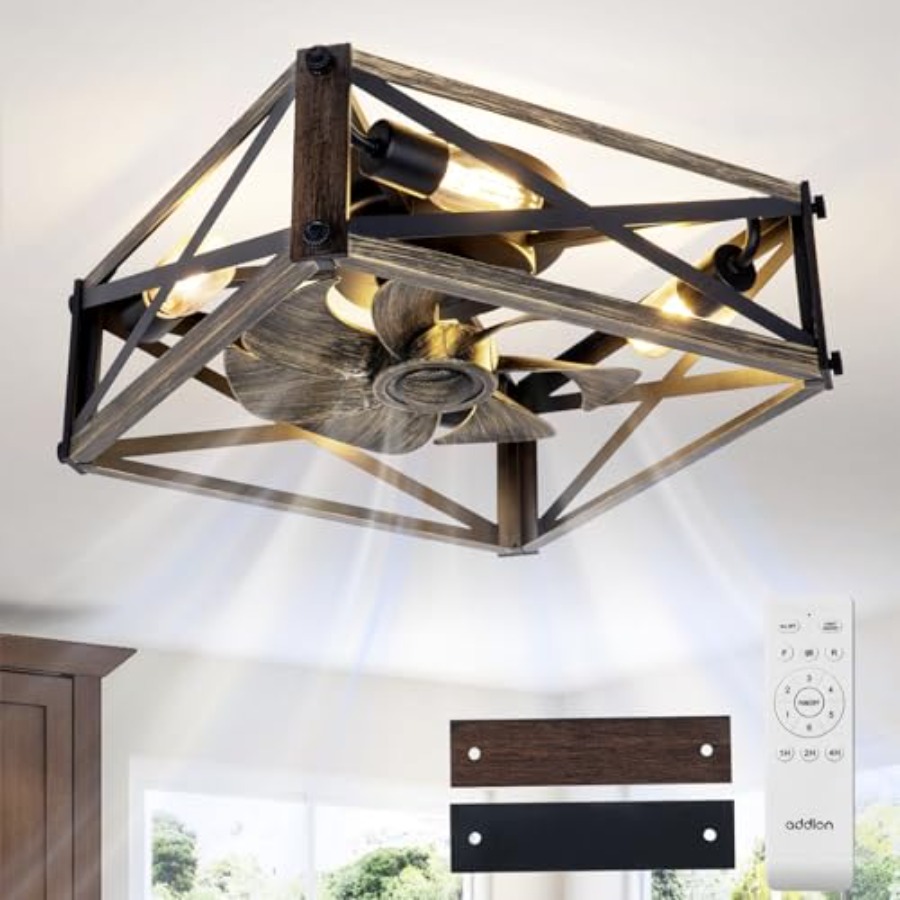 พัดลมเพดานทรงเตี้ยแบบติดตั้งใน - Ceiling Fan Low Profile Flush Mount บทวิจารณ์และราคา