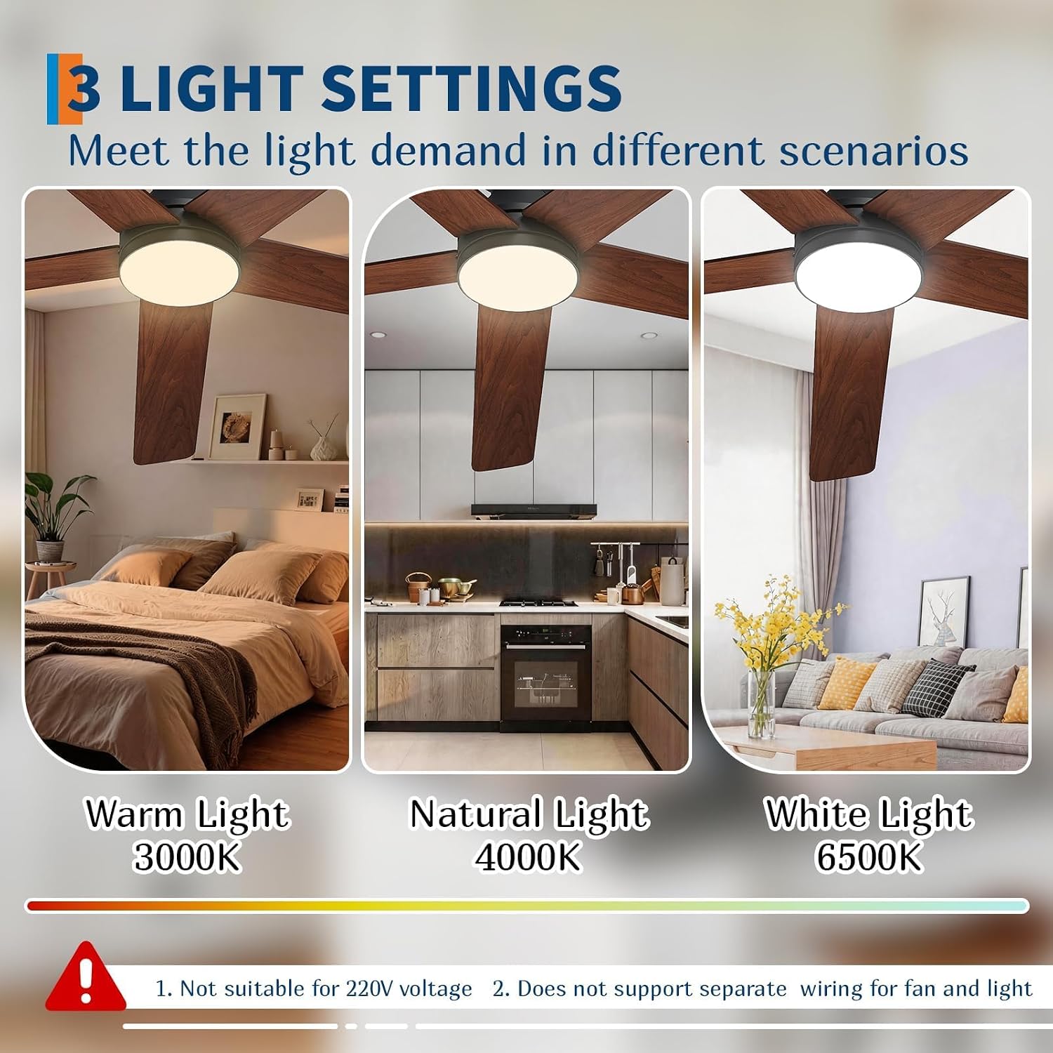 พัดลมเพดานแบบต่ำขนาด 42/52 นิ้ - Ceiling Fan Low Profile Flush Mount บทวิจารณ์และราคา