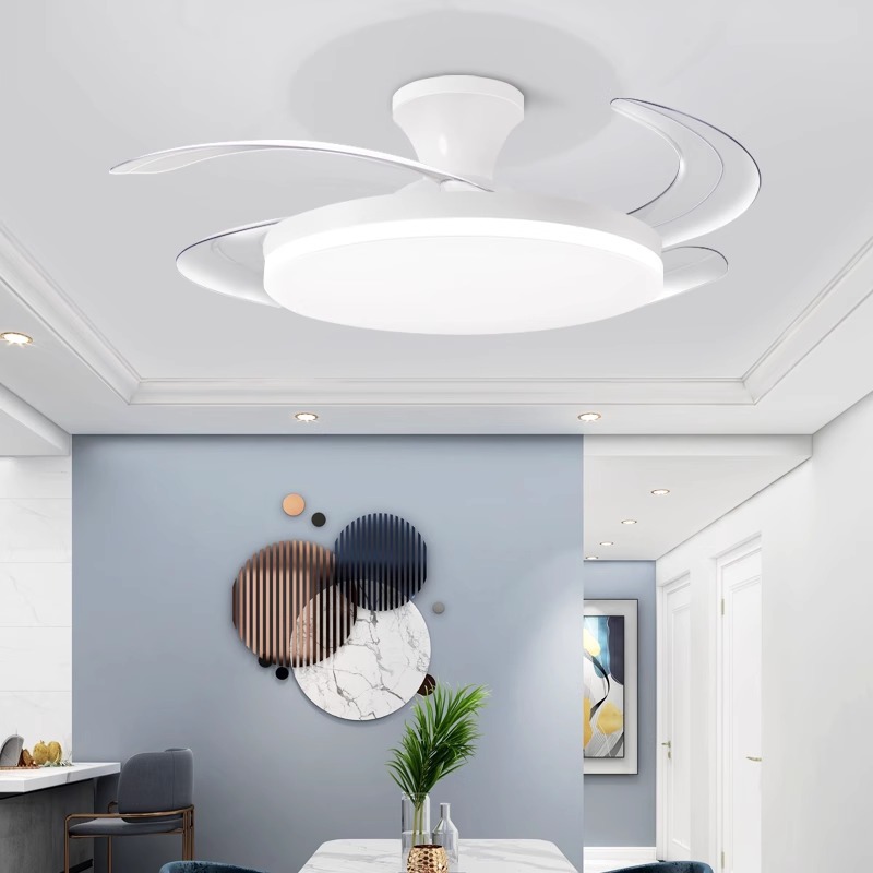 ไฟพัดลมเพดาน LED ที่มองไม่เห็น - Smart Ceiling Fan With Light Remote บทวิจารณ์และราคา