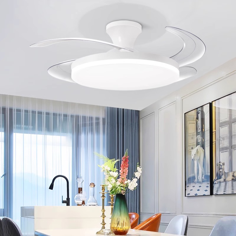 ไฟพัดลมเพดาน LED ที่มองไม่เห็น - Smart Ceiling Fan With Light Remote บทวิจารณ์และราคา