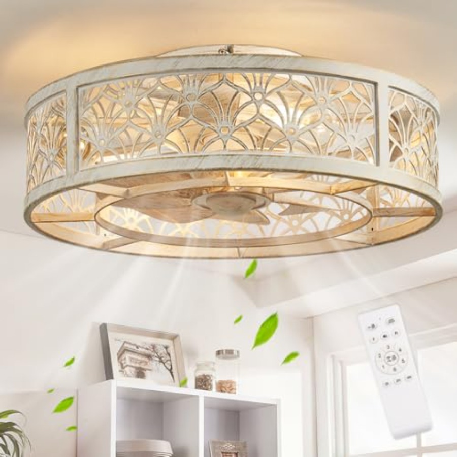 พัดลมเพดานแบบมีกรอบขนาด 18 นิ้ - Ceiling Fan Low Profile Flush Mount บทวิจารณ์และราคา