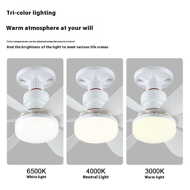 ไฟพัดลมเพดานซ็อกเก็ต E27 พร้อม - Ceiling Fan Led 3 Blade Modern บทวิจารณ์และราคา