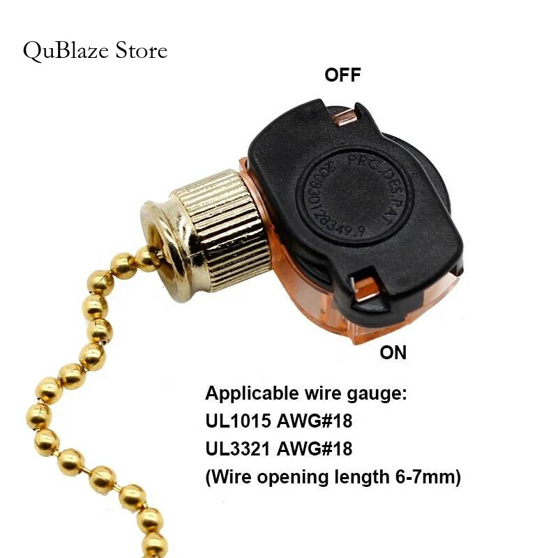 E87438 303 ON OFF 2 ตําแหน่ง 3 - Ceiling Fan Pull Chain Switch บทวิจารณ์และราคา