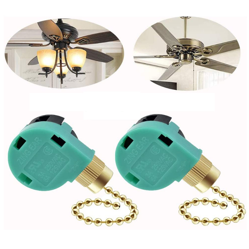 สวิตช์พัดลมเพดาน 3 ระดับ 4 สาย - Ceiling Fan Pull Chain Switch บทวิจารณ์และราคา