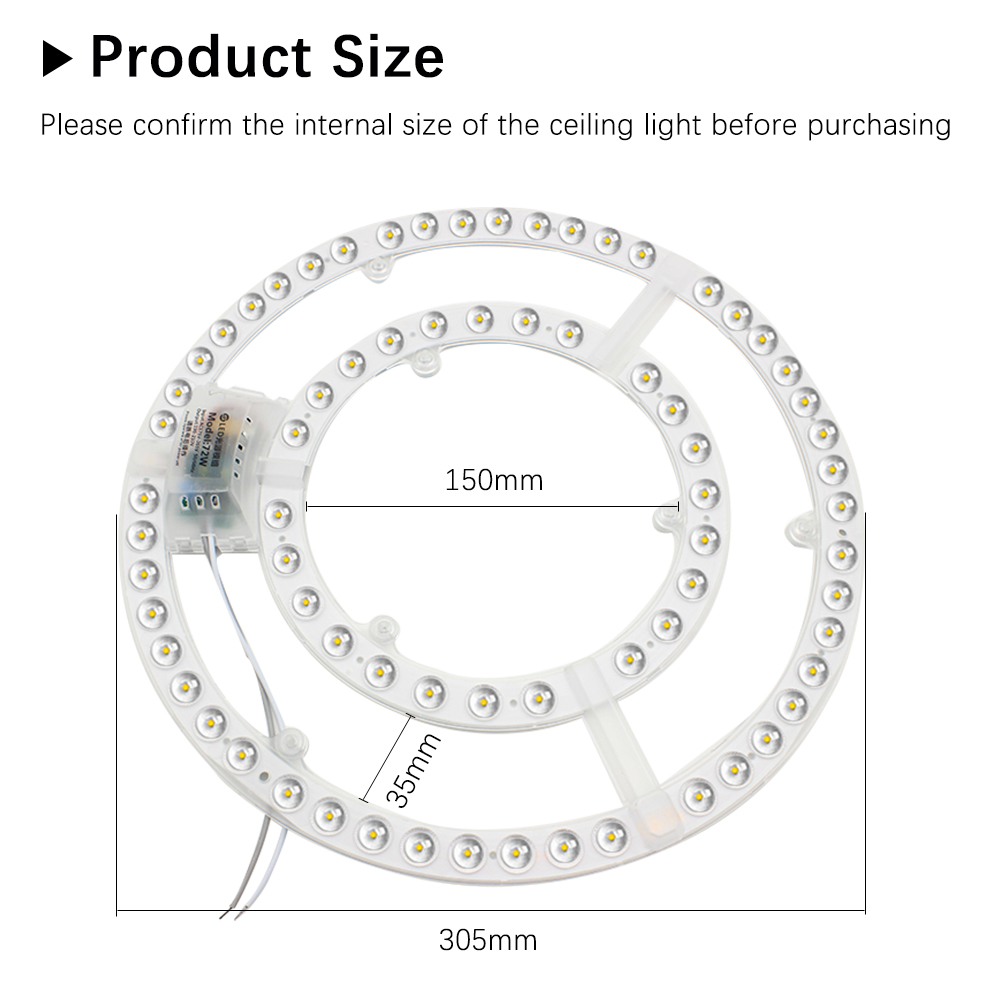 แผง LED 220V เปลี่ยนเพดาน LED  - Ceiling Fan Light Kit Replacement บทวิจารณ์และราคา
