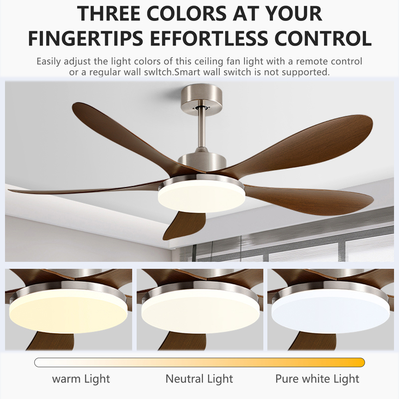 พัดลมเพดาน 40/46/56 นิ้ว 5 ใบพ - Ceiling Fan With Remote Control Reversible บทวิจารณ์และราคา