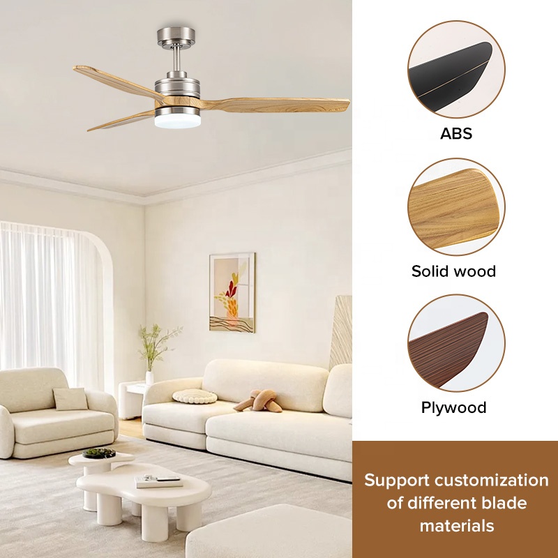 พัดลมเพดานไม้เนื้อแข็งทันสมัย  - Ceiling Fan Led 3 Blade Modern บทวิจารณ์และราคา