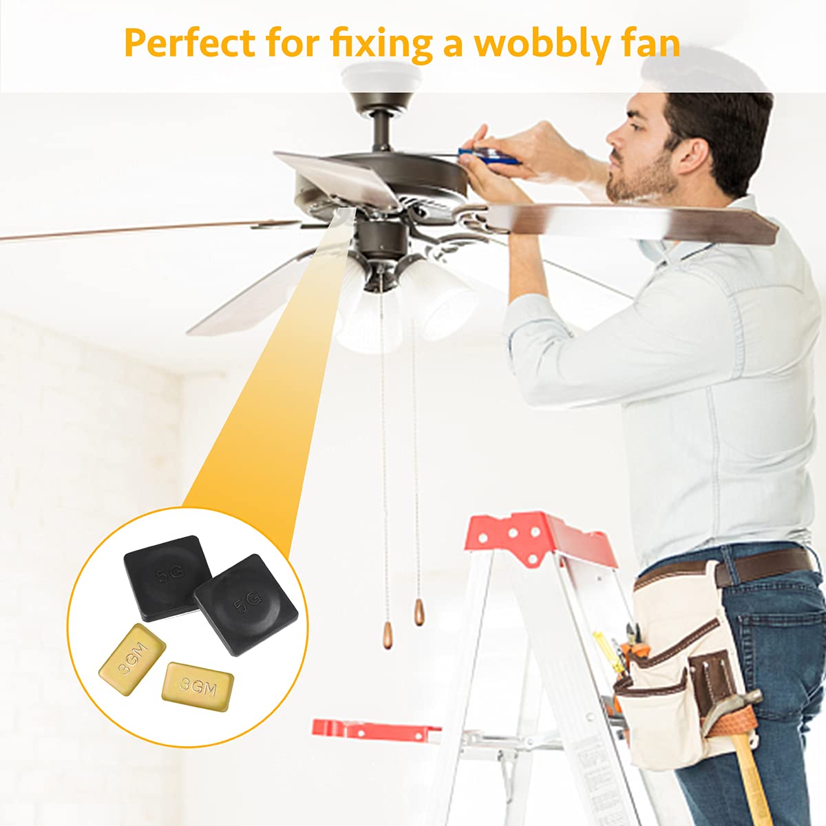 Y39A-8 ชุดอุปกรณ์ปรับสมดุลใบพั - Ceiling Fan Blade Balancing Kit บทวิจารณ์และราคา