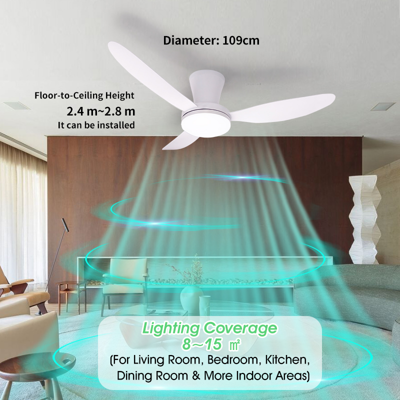MARPOU พัดลมเพดานแบบเรียบง่ายพ - Ceiling Fan Led 3 Blade Modern บทวิจารณ์และราคา