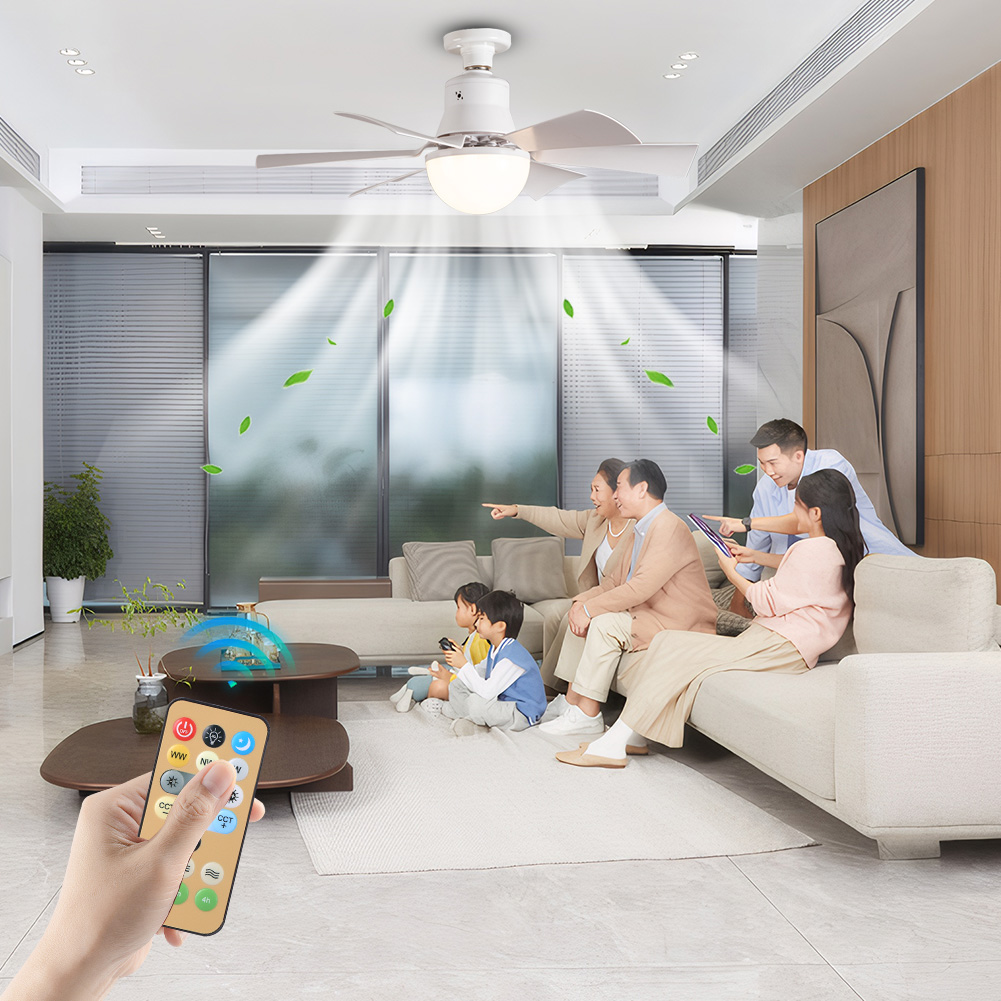 พัดลมเพดานพร้อมไฟและรีโมท ตั้ง - Ceiling Fan Led 3 Blade Modern บทวิจารณ์และราคา