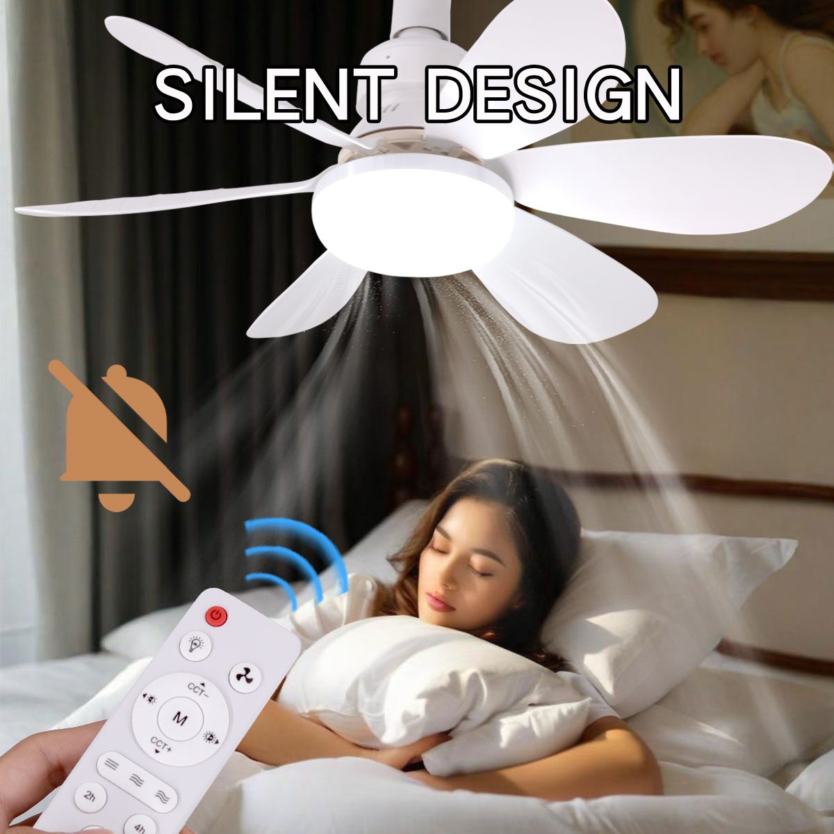 พัดลมเพดาน 6 ใบพัด พร้อมไฟ LED - Ceiling Fan Led 3 Blade Modern บทวิจารณ์และราคา