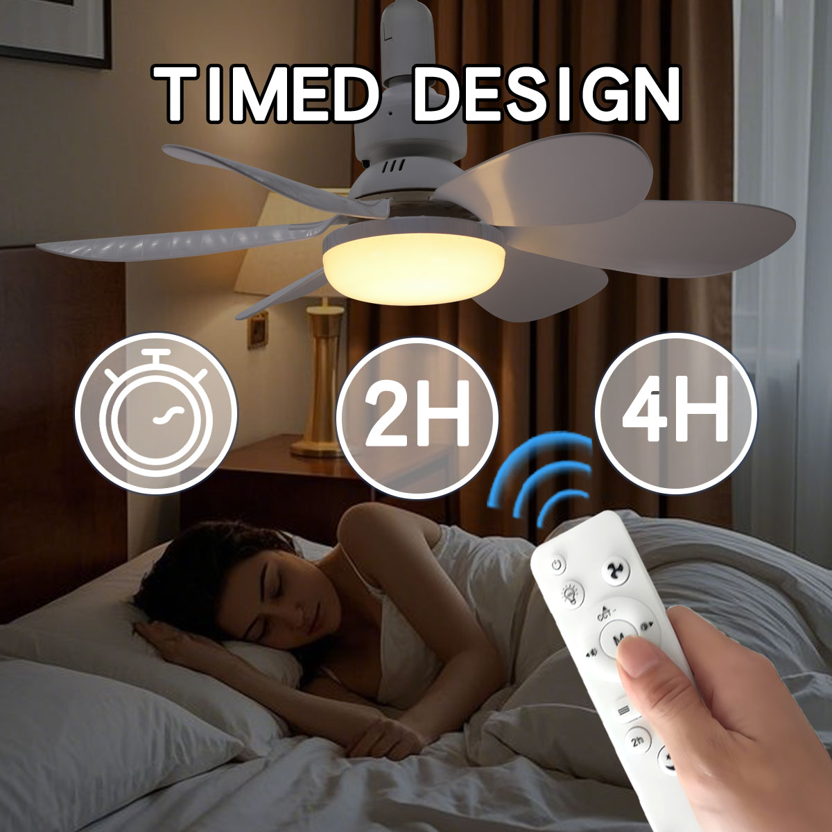 พัดลมเพดาน 6 ใบพัด พร้อมไฟ LED - Ceiling Fan Led 3 Blade Modern บทวิจารณ์และราคา